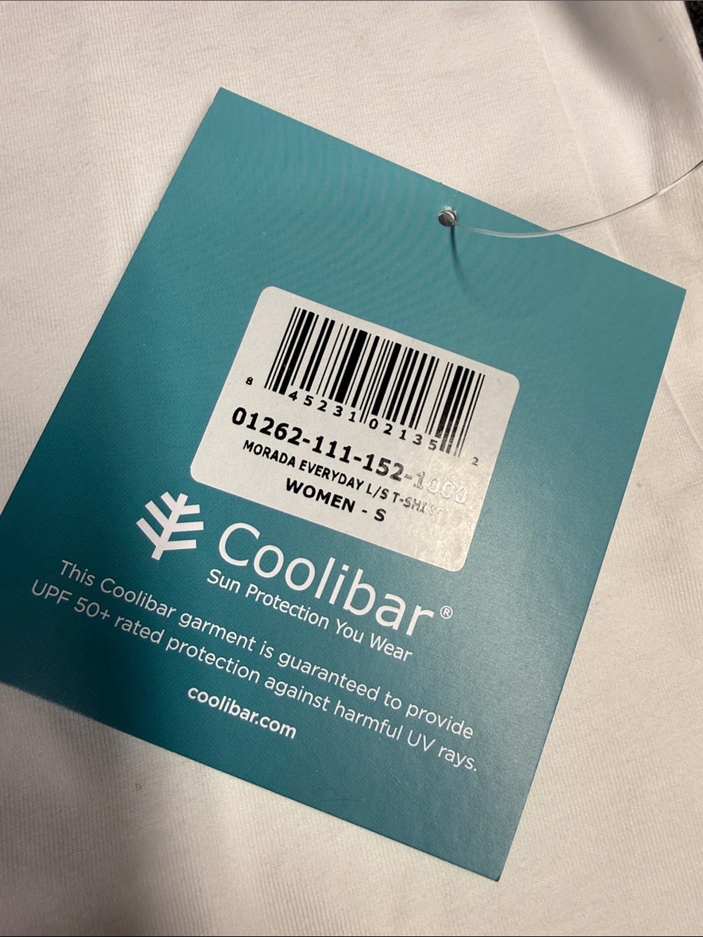 Coolibar White Long Sleeve UPF Sun Tee - Picture 5 of 8